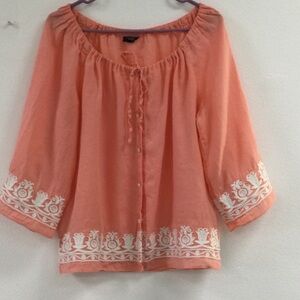 Talbots linen blouse